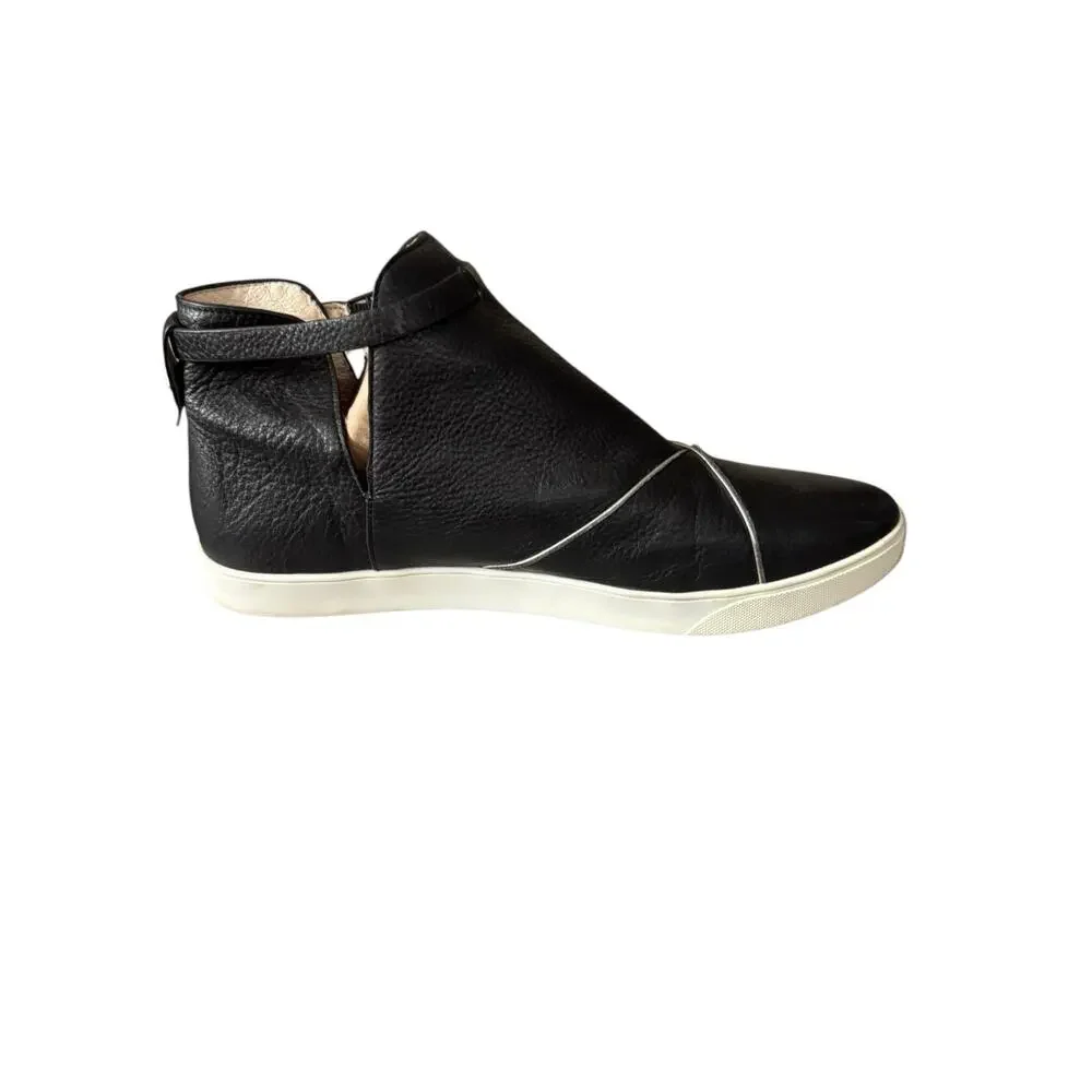 Cocktail Sneakers Black The Outsider Womens Ankle Boot Calfskin Leather Size 10
